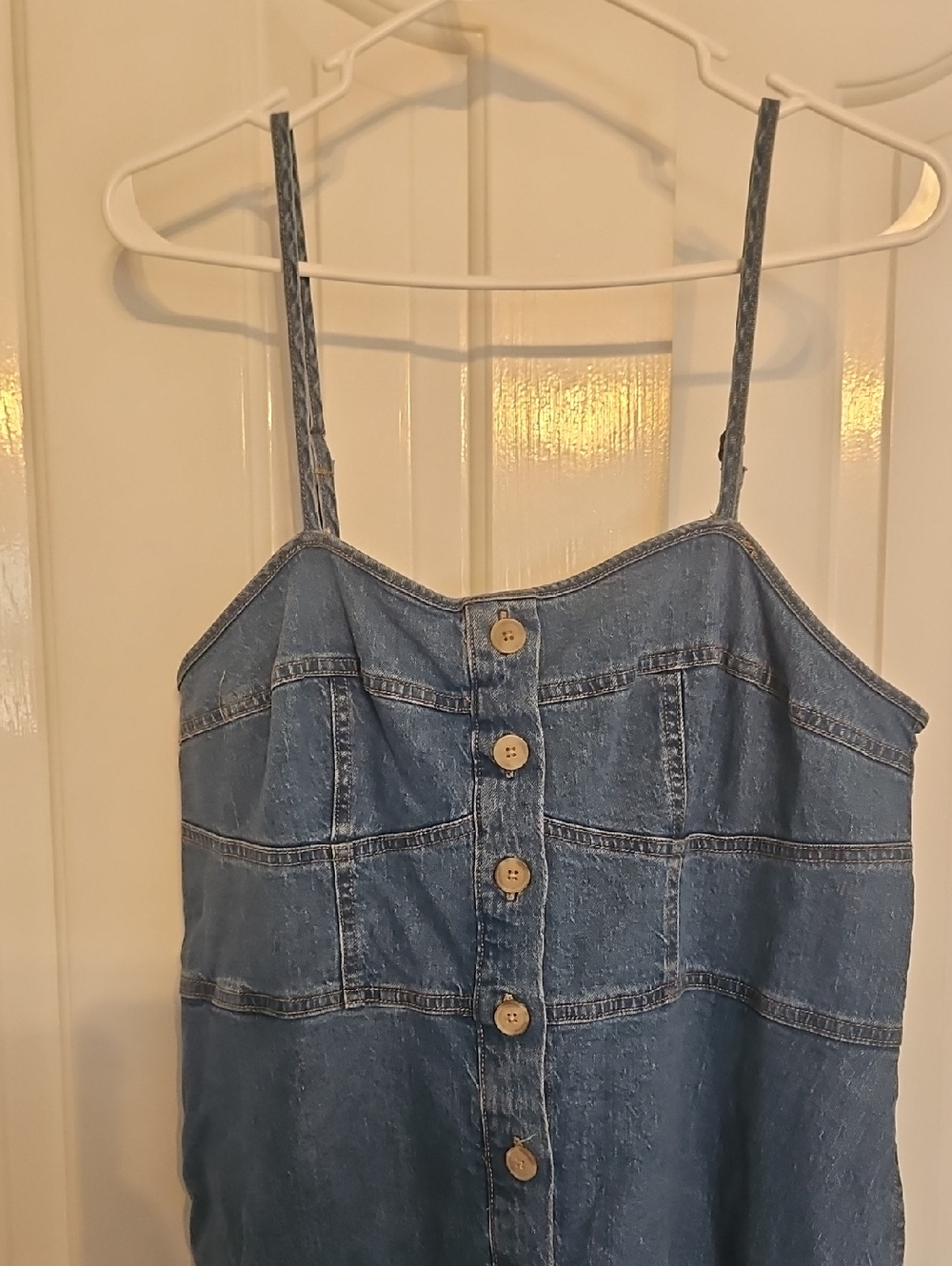 NWOT Universal Thread Blue Denim Button-Front Midi Dress - Picture 2 of 12